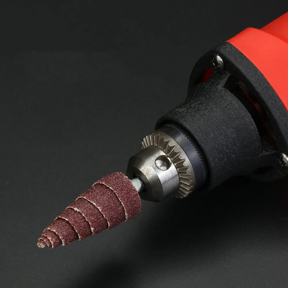 1/3/5Pc Sanding Wheel Grinding Head 6mm Shank Diameter Conical/Cylindrical Abrasive Tools Sandpaper Rust Removal for Rotary Tool