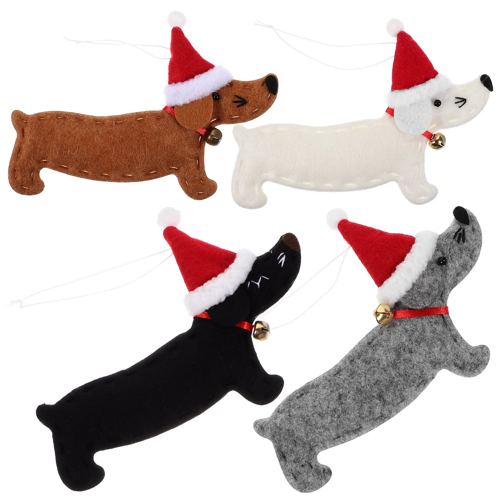 

4Pcs Dachshund Dog Hanging Ornaments Creative Christmas Tree Decorations Party Supplies Home Festival Christmas Tree Pendant