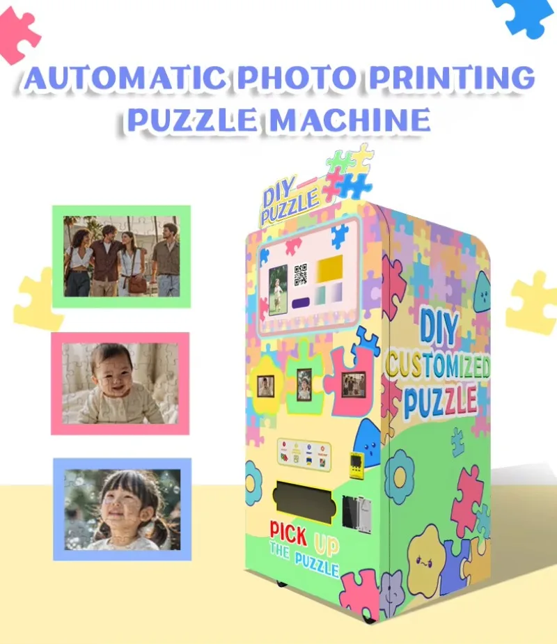 Jigsaw Puzzle Photobooth Self Service Vending Photo Booth Selfie Kiosk Shopping Mall Photobooth Machine
