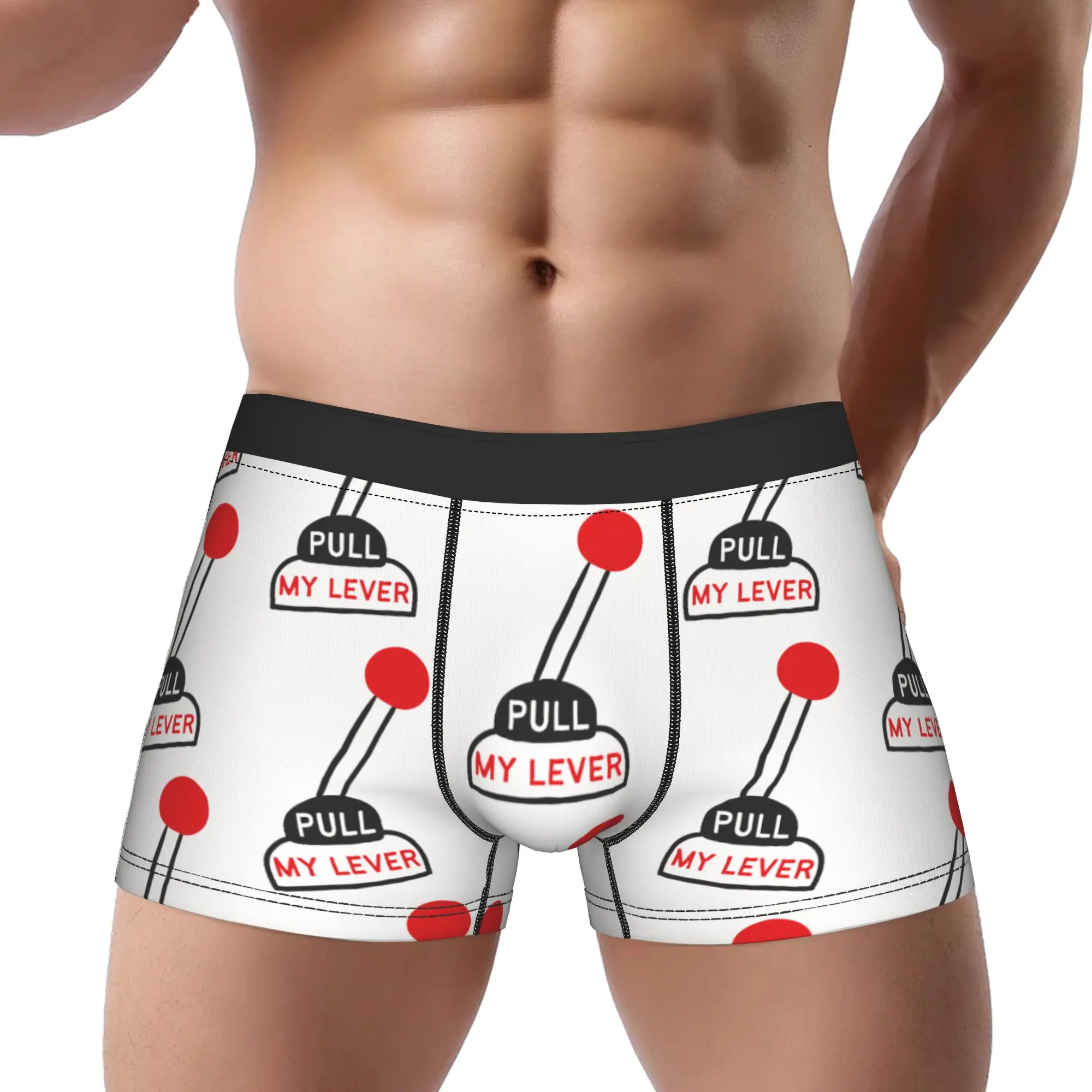 

Pull My Lever Underwear Man Polyester Boxer Briefs Underpants Printed