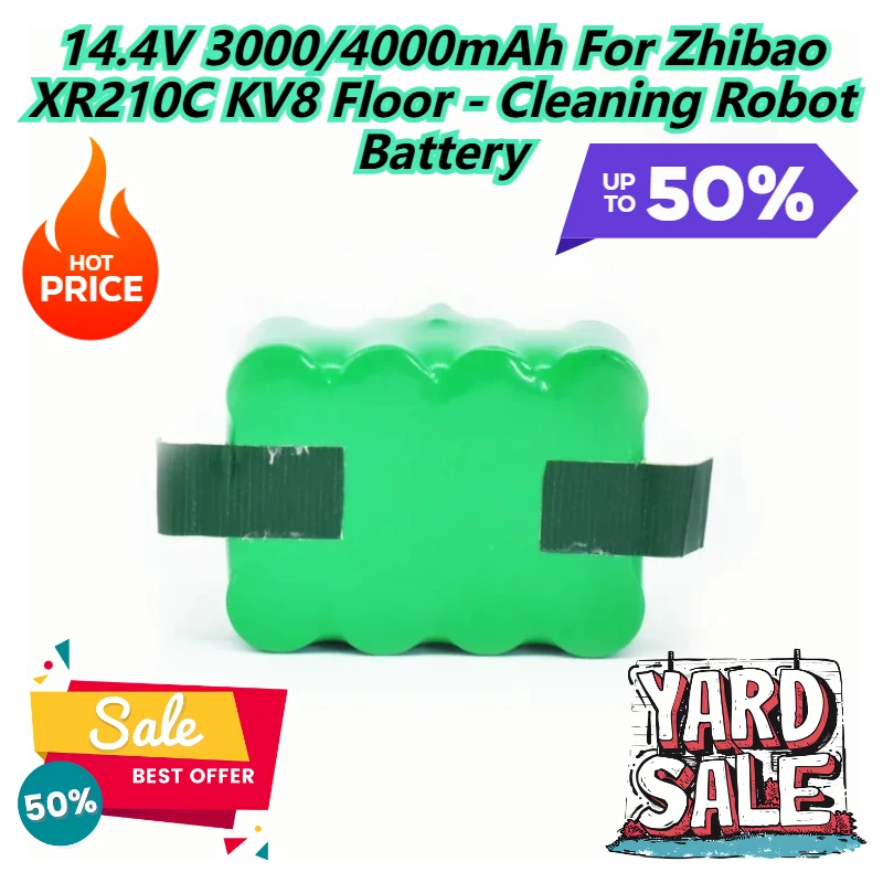 

14.4V 3000/4000mAh For Zhibao XR210C KV8 Floor - Cleaning Robot Battery