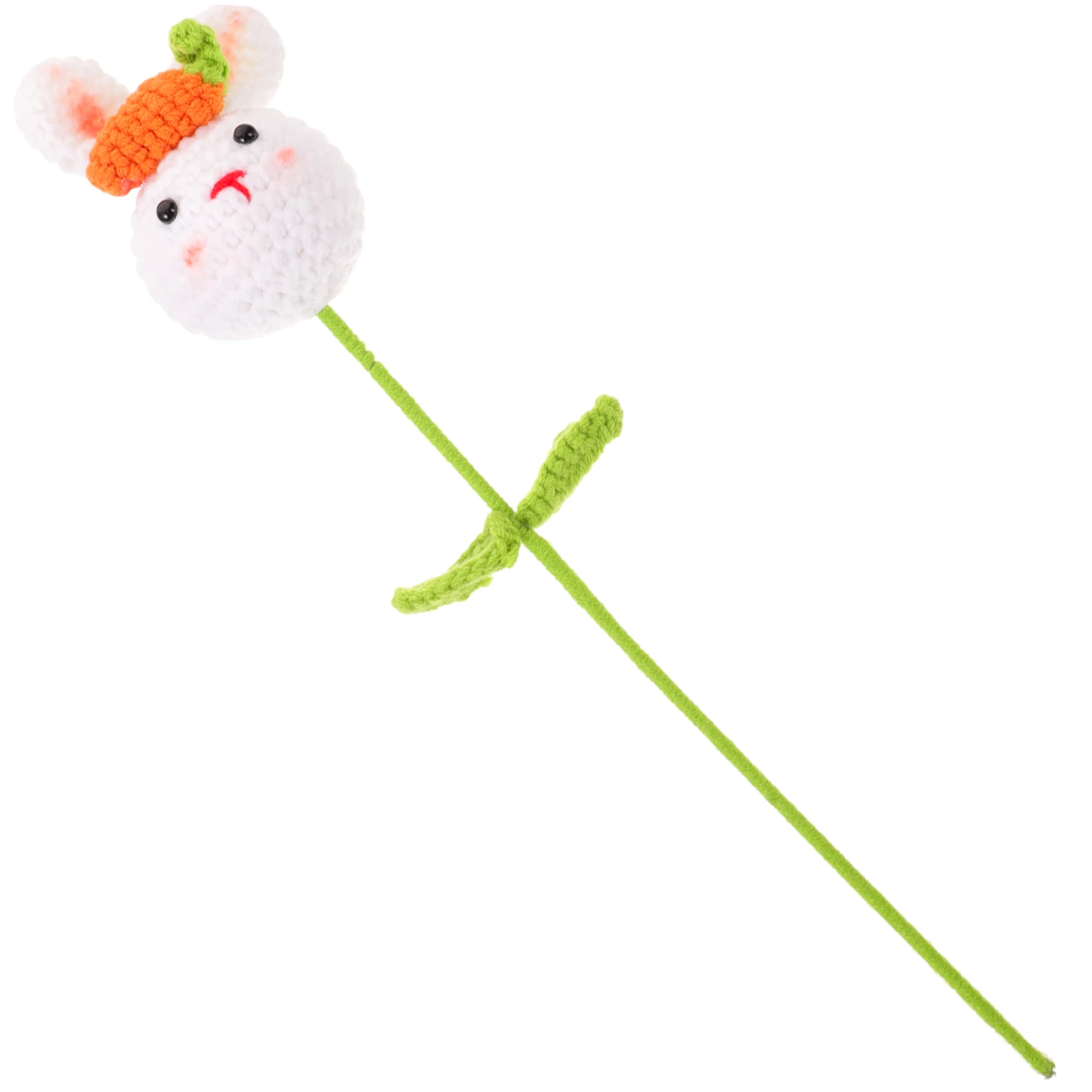 

Crochet Rabbit Radish Finished Product Decoration Polyester Bunny Decorations for Party Home Lightweight Durable