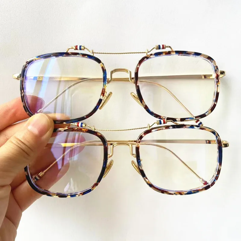

NEW Anti-Blue Light Glasses Women Eyeglasses Personality Spectacles Double Beam Googles Alloy Frame Eyewaear Ornamental