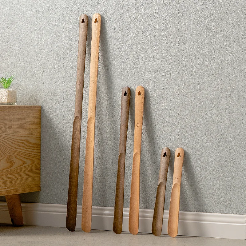 

Relaxing Waist Walnut Plus Long Handle Magnetic Shoehorn Shoe Stick for The Elderly and Pregnant Women Solid Wood Shoe Draw