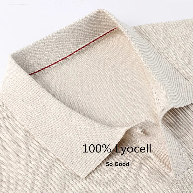 Lyocell 100% Men Good Knitwear Summer 2026 Breathable Soft Knit Clothes Short Sleeve Tops Pullover Knitting t shirts