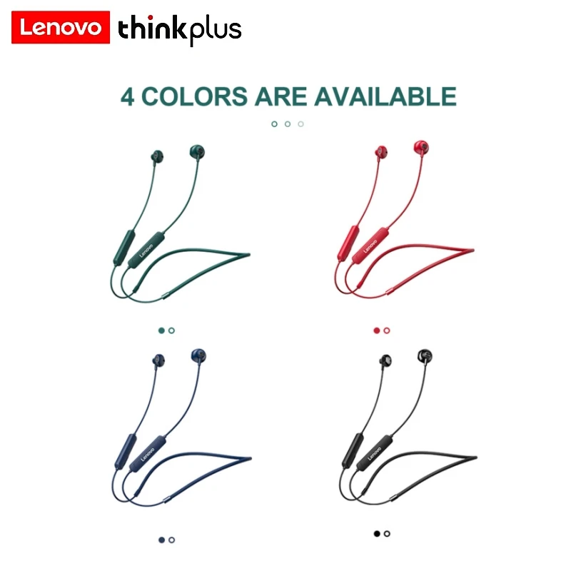 Original Lenovo SH1 Earphone Bluetooth Wireless Chip HIFI Sound Quality IPX5 Waterproof Sports Headset Magnetic Neckband Earbuds