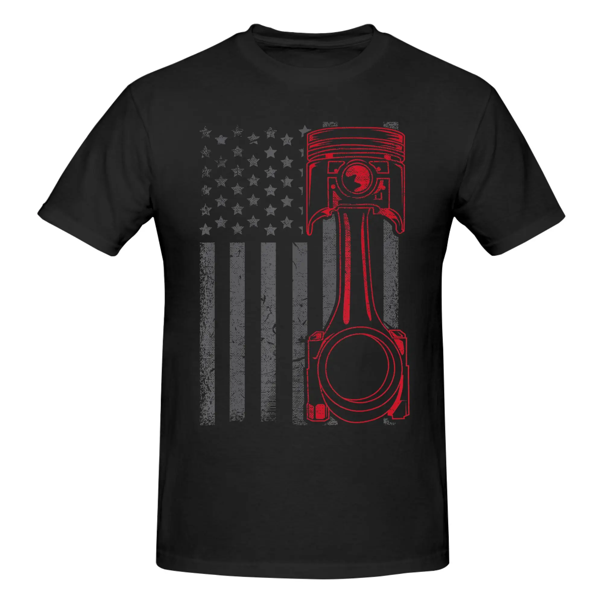 1 Piece Piston Mechanic Novelty 100% Cotton T-Shirt M-Mechanic Tees Tops For Men