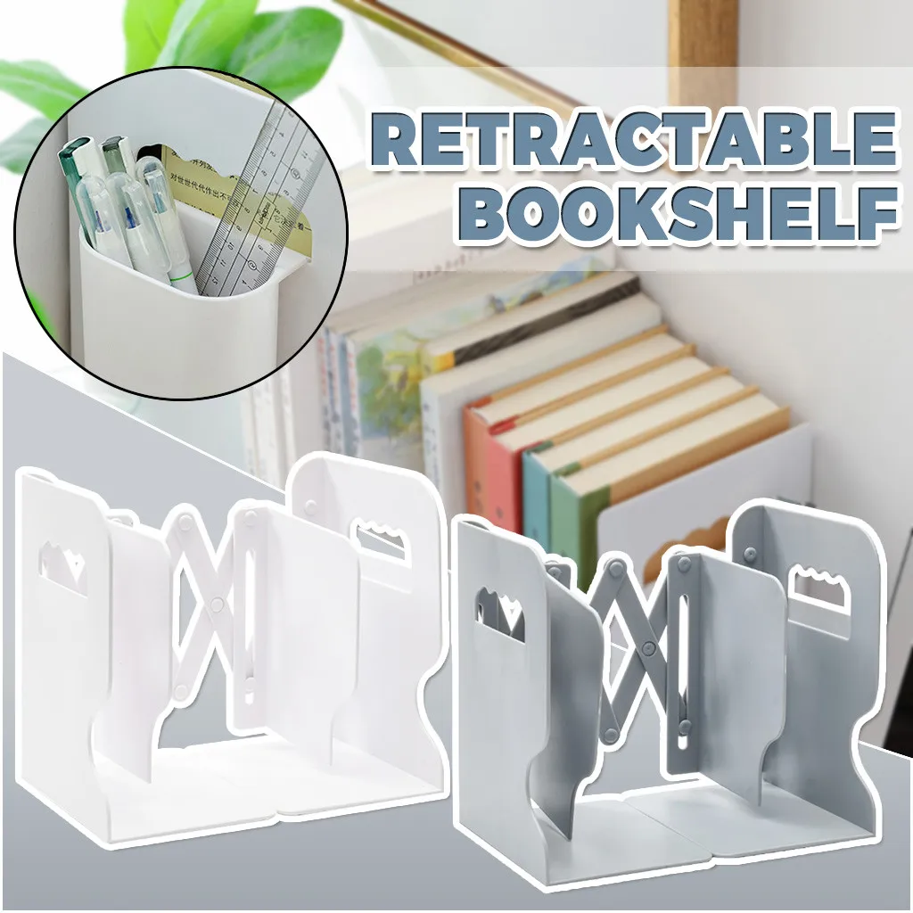 Retractable Desktop Book Organizer Office Document Housekeeping & Organizers School Textbook Storage Rack Desktop Storage Tools