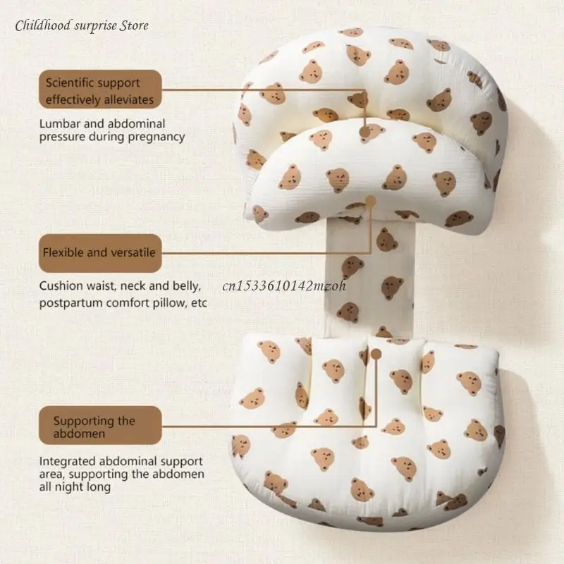 Soft Pregnancy Support Pillow Maternity Lumbar Pillow 65cm for Back Relief Dropship