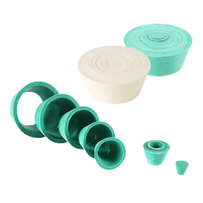 1set Green Laboratory filter unit rubber filter bushing plug filter cup filter bottle seal ring Buchner funnel holder