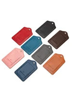PU Leather Luggage Tag with anti Loss Wire Rope Loop and Built-in privacy Protection Cover, Suitable for Luggage and Travel Bags 6