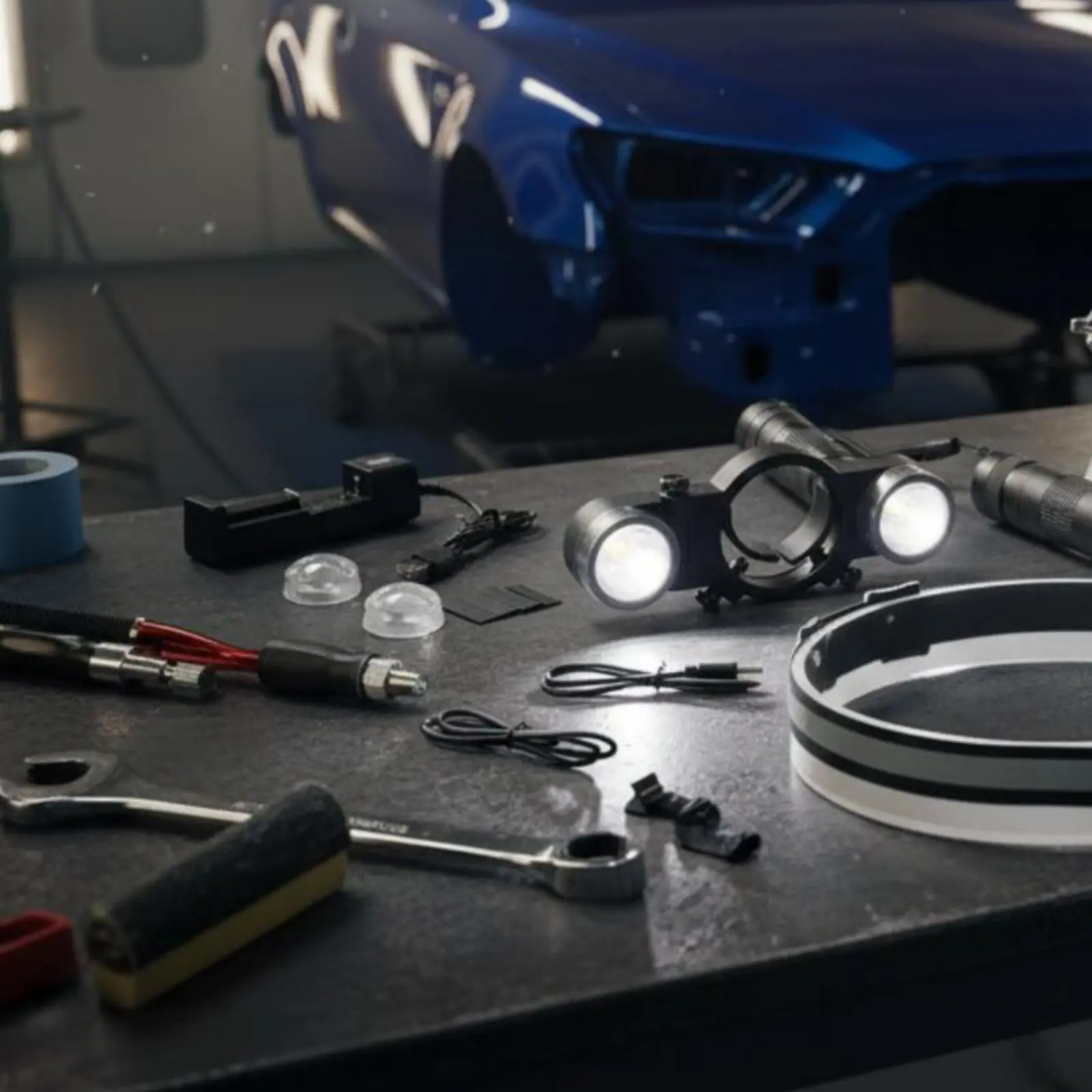 

Spray Lamp Battery-Powered Paint Lighting Lamp Automotive Painting Lamp Kit Portable Tool Accessory for Garage