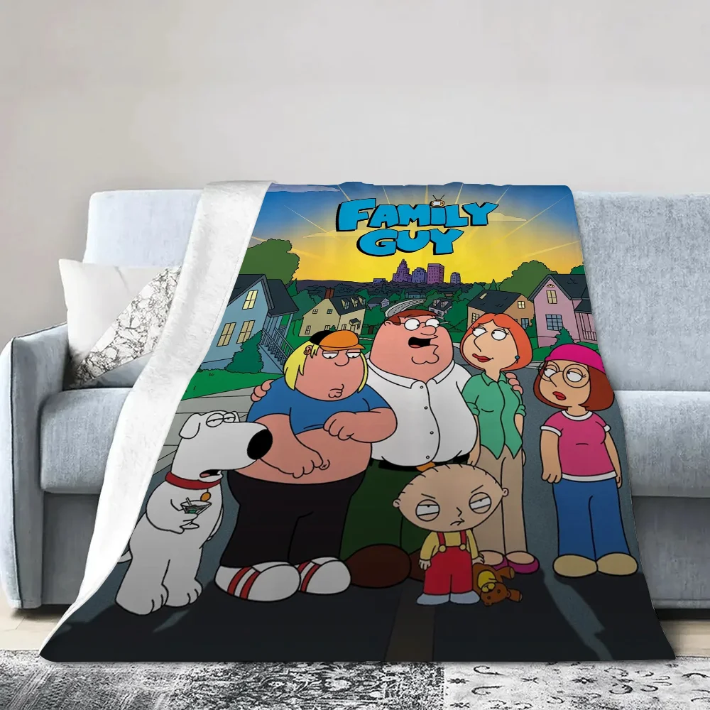 Family Guy Microfiber Blanket King Size Hairy Blankets for Bed Throw Blankets & Throws Luxury Bedding Sofa Cover Blanket Nap Fur