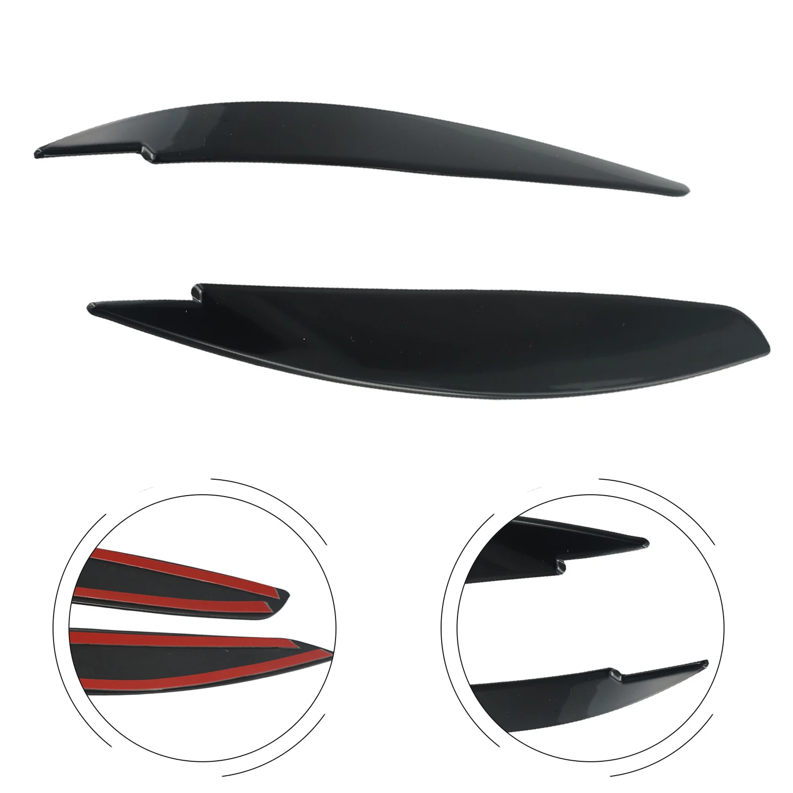 Headlight Eyebrow Car Sticker Exterior Piano Black Headlight Protection 2Pcs For BMW 1 Series E87 E88 E81 E82 2008-13