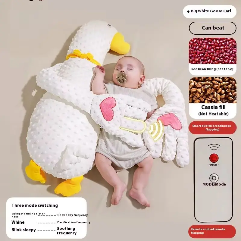 Big White Goose Baby Exhaust Pillow Soothes Baby Intelligent Beats And Soothes Her Palm Baby Sleeps On Her Own Soothing Gift