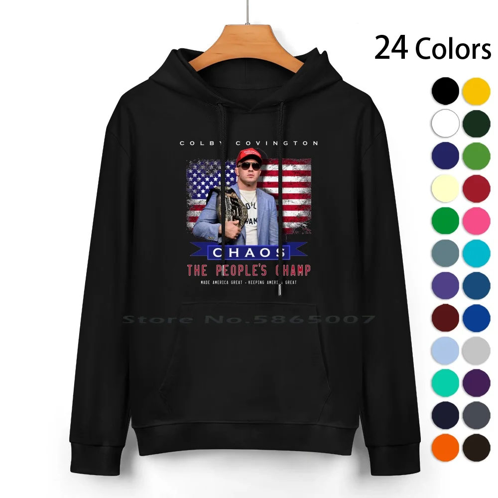 Colby Covington Pure Cotton Hoodie Sweater 24 Colors Colby Brock Covington Chaos Peoples Maga Make America Great Again Ultimate