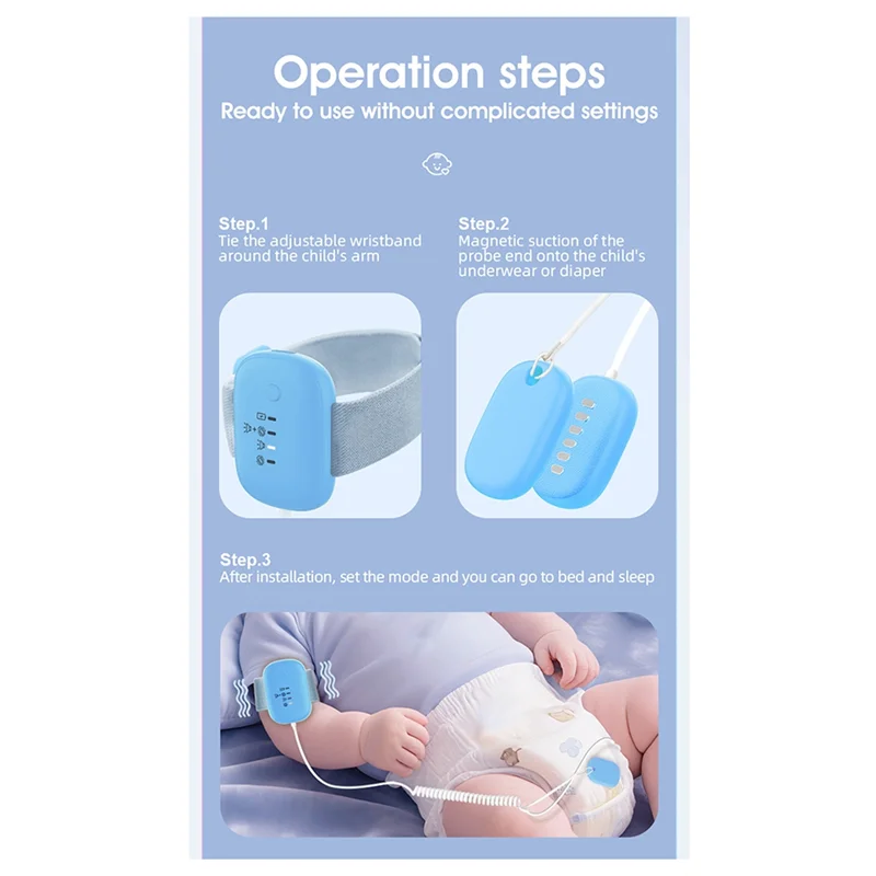 Bedwetting Alarm Baby Bedwetting Alarm For Boys Grils Kids Potty Training Elder Care 3 Alarm Modes Magnetic Suction