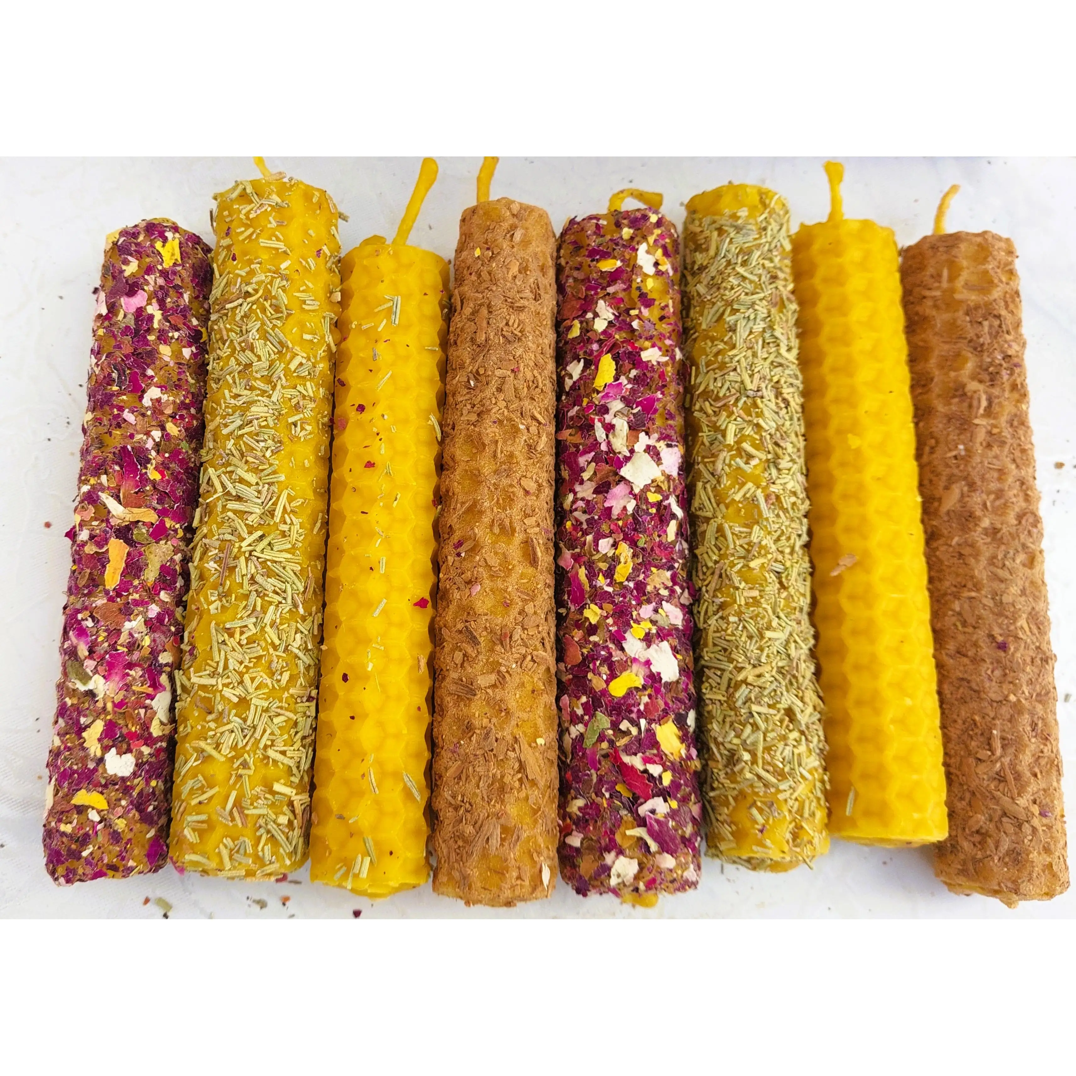 KIT ESPECIAL VELAS DE MIEL HECHAS A MANO CON CERA CERTIFICADA DE ABEJA YA-DECOREGALOS