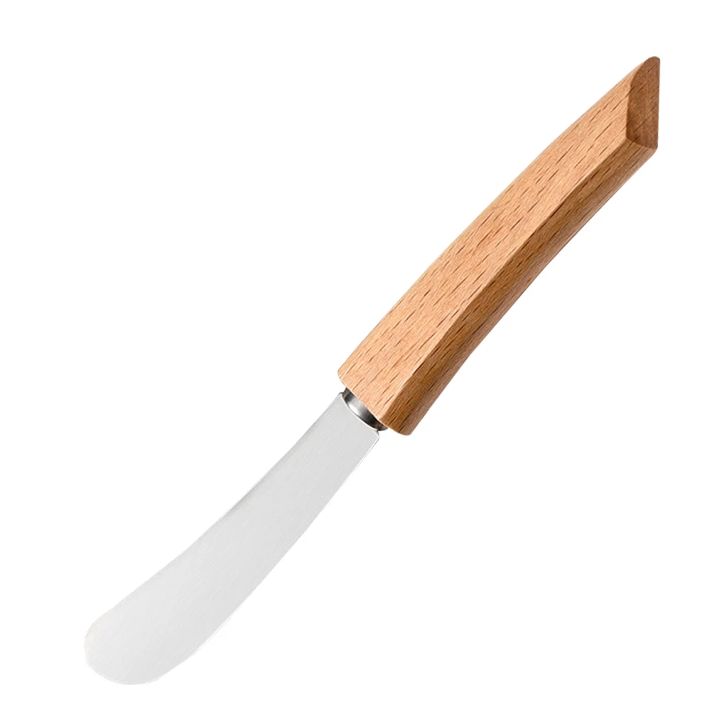 

1pc Stainless Steel Long Handle Bread Knife Ergonomic Butter Jam Spatula Wear-Resistant Honey Portable Cheese Spreader Kitchen