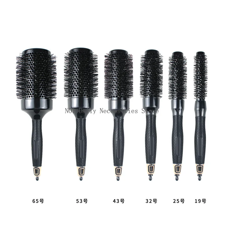 Professional 1/6PCS Black Anti-static Hair Comb High Temperature Round Comb Hair Brush Tangled Hair Comb Hair Styling Tools 2#