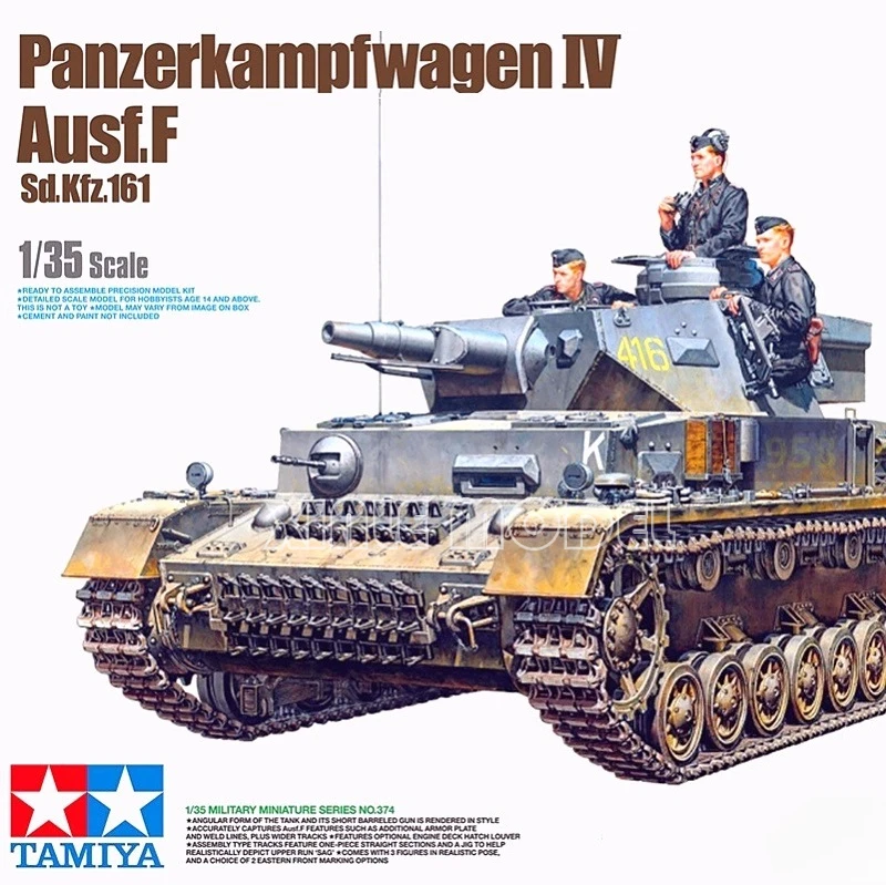 

TAMIYA 1/35 35374 Panzerkampfwagen IV Ausf. F/Sd. Kfz.161 Масштабная модель, комплект игрушек «сделай сам»