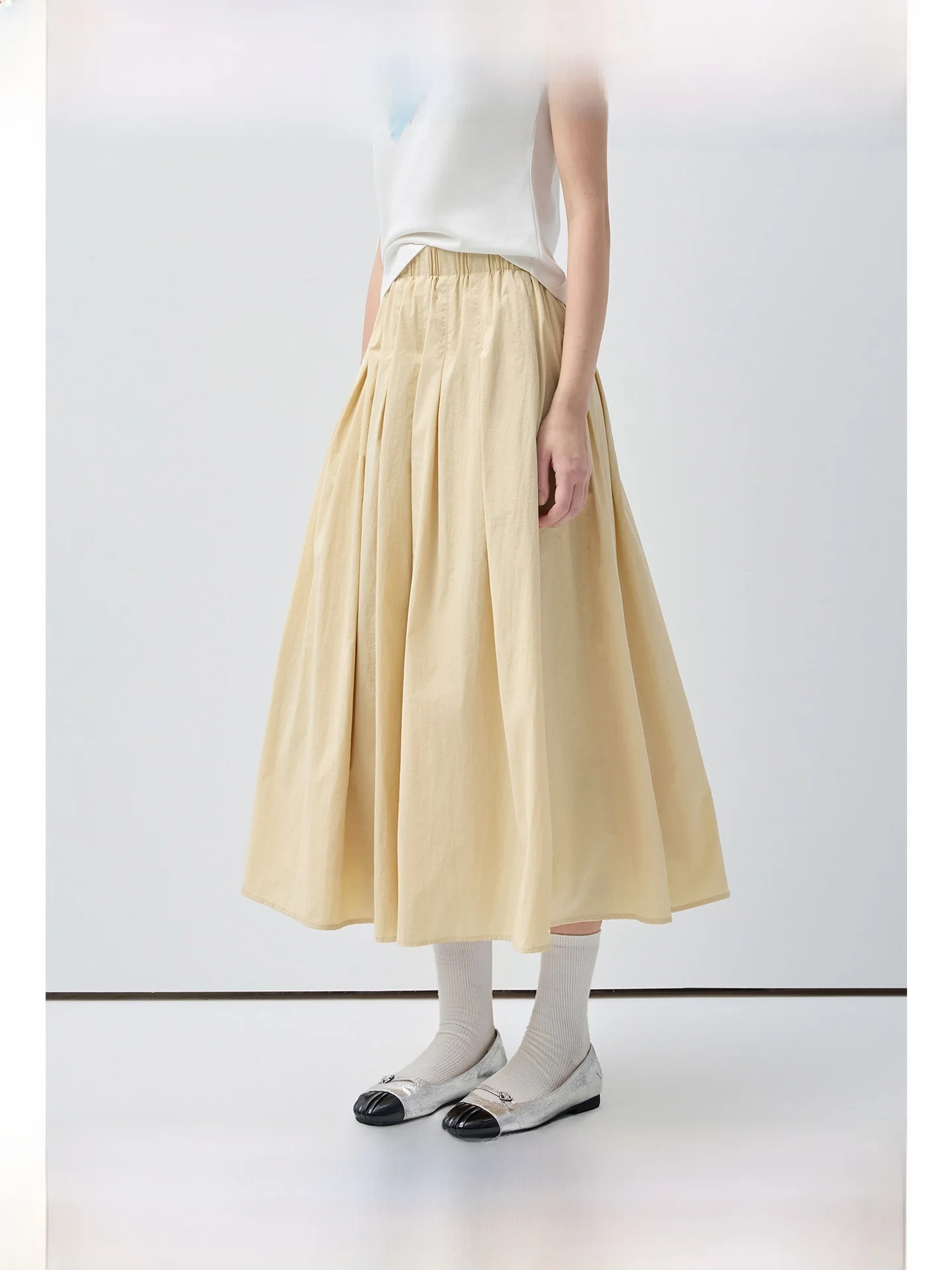 

plus Size A-Line Midi Skirt High Waist Slimming Versatile Long Summer New Style for Plump Women Commute Casual Flat Pattern