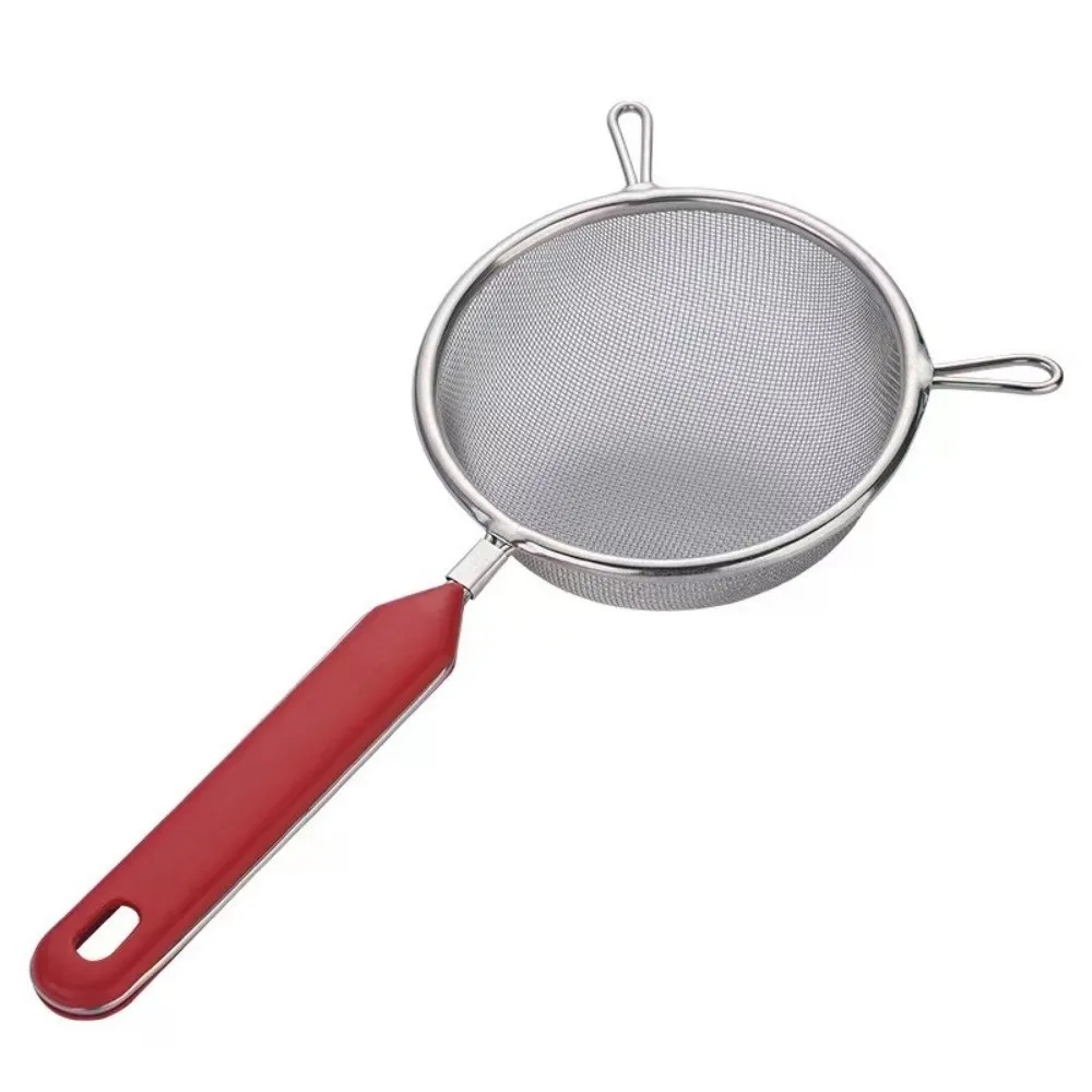 Stainless Steel Food Strainer Colander Easy to Clean 14 16 18 20 22cm Matcha Sifter Small Rust-Proof Food Sifters for Kitchen