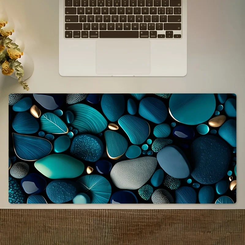 

Stone Goose Pattern Mouse Pad Non-Slip Rubber Base Stitched Edges Washable 900X400 large Desk Mat for Gaming Office Accessories