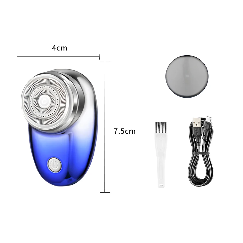 Kemei KM-C52 ماكينة حلاقة كهربائية للرجال حجم قصير ماكينة حلاقة الوجه الصغيرة USB قابلة للشحن المحمولة أداة تهذيب اللحية سلامة الحلاقة