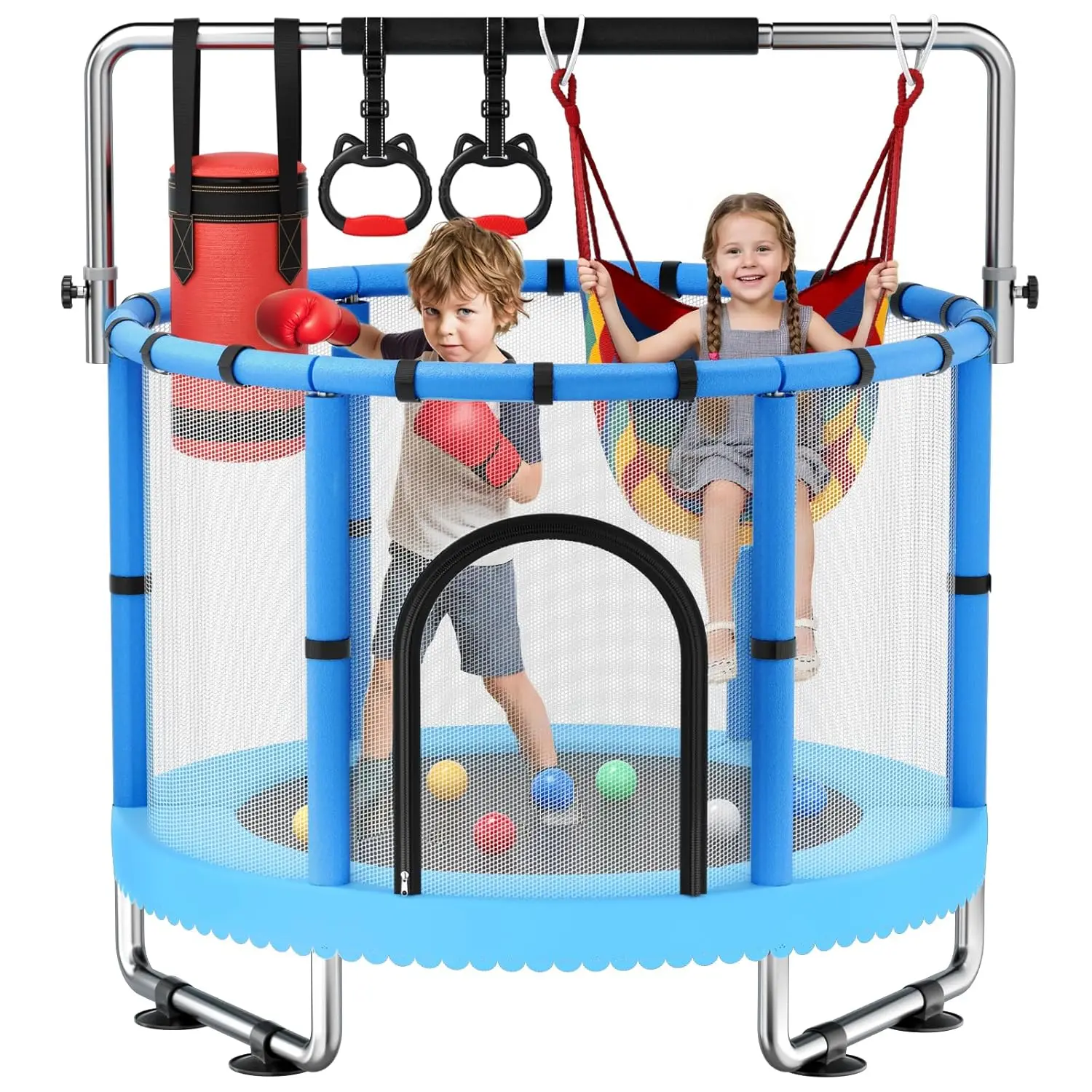 Toddler Trampoline,Trampoline for Kids with Enclosure,440lbs Capacity Toddler Trampoline Outdoor & Indoor with,Custom