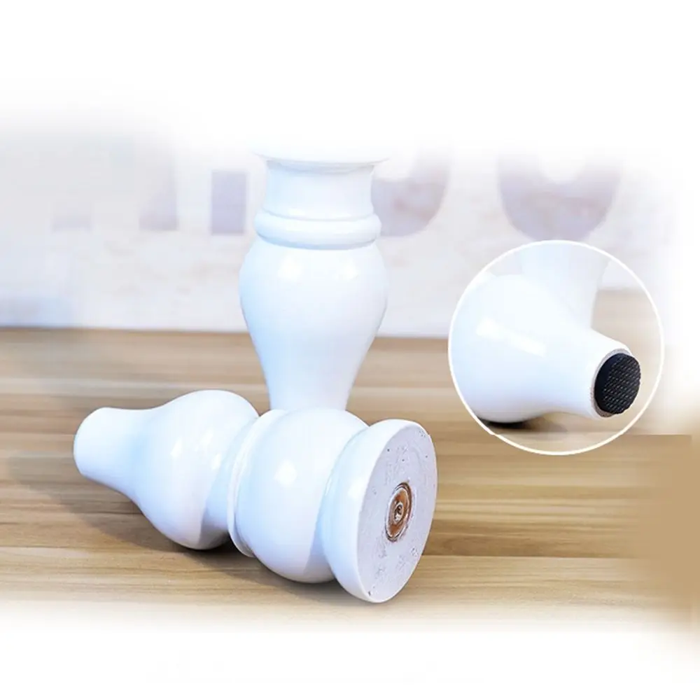 Gambe per mobili in legno massello bianco con stelo filettato M8 Gambe di ricambio per armadietti facili da installare Gambe per divani della metà del secolo