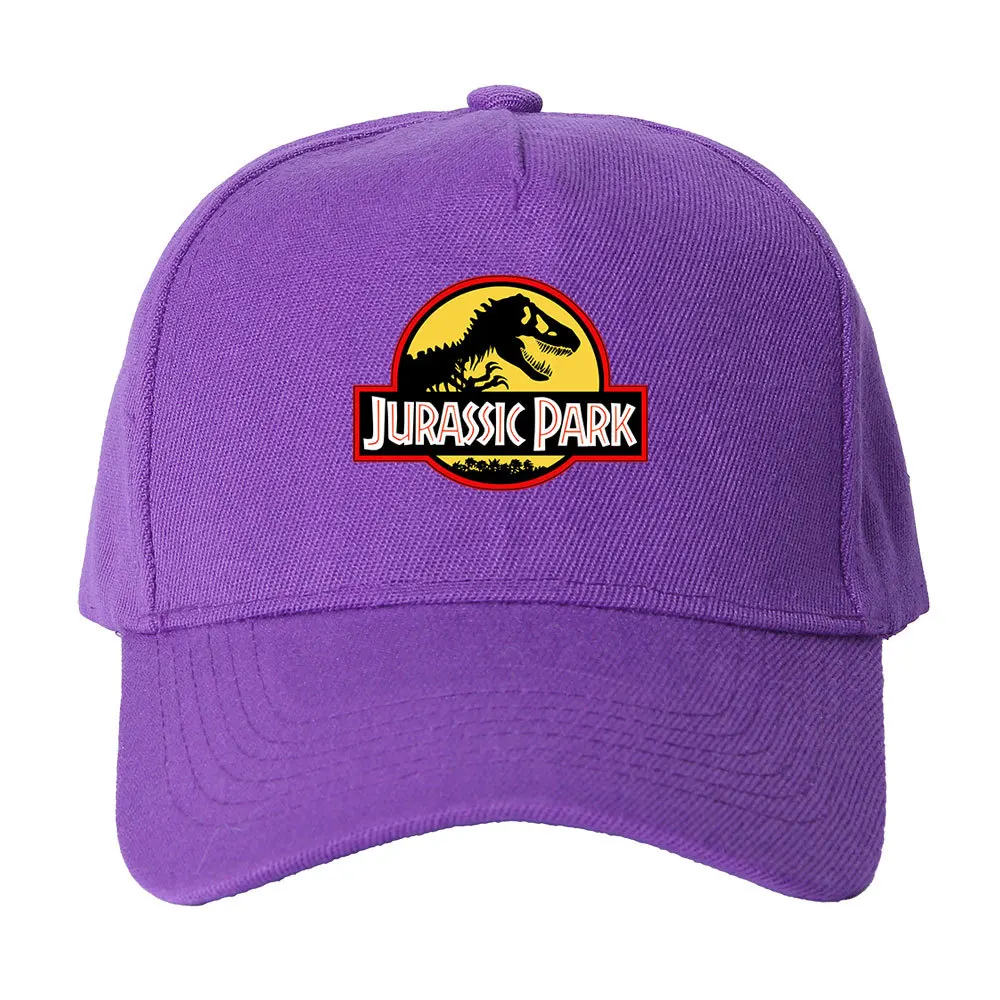 ジュラシックパークレトロネオンピンクロゴ野球帽ファッションユーズド加工綿帽子男性女性屋外夏のギフトキャップ帽子