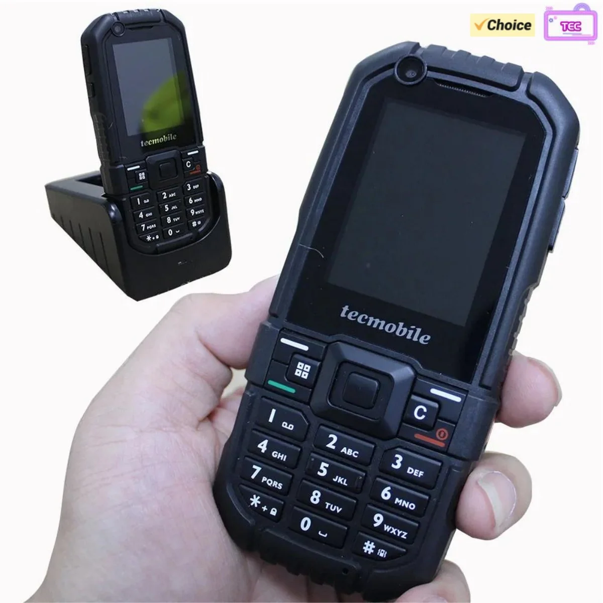 Tecmobile Phone Waterproof Keyboard Cellphone1800mAh MP3 SOS Botton Front Rear Camera Strong Flashlight Mobile Phone