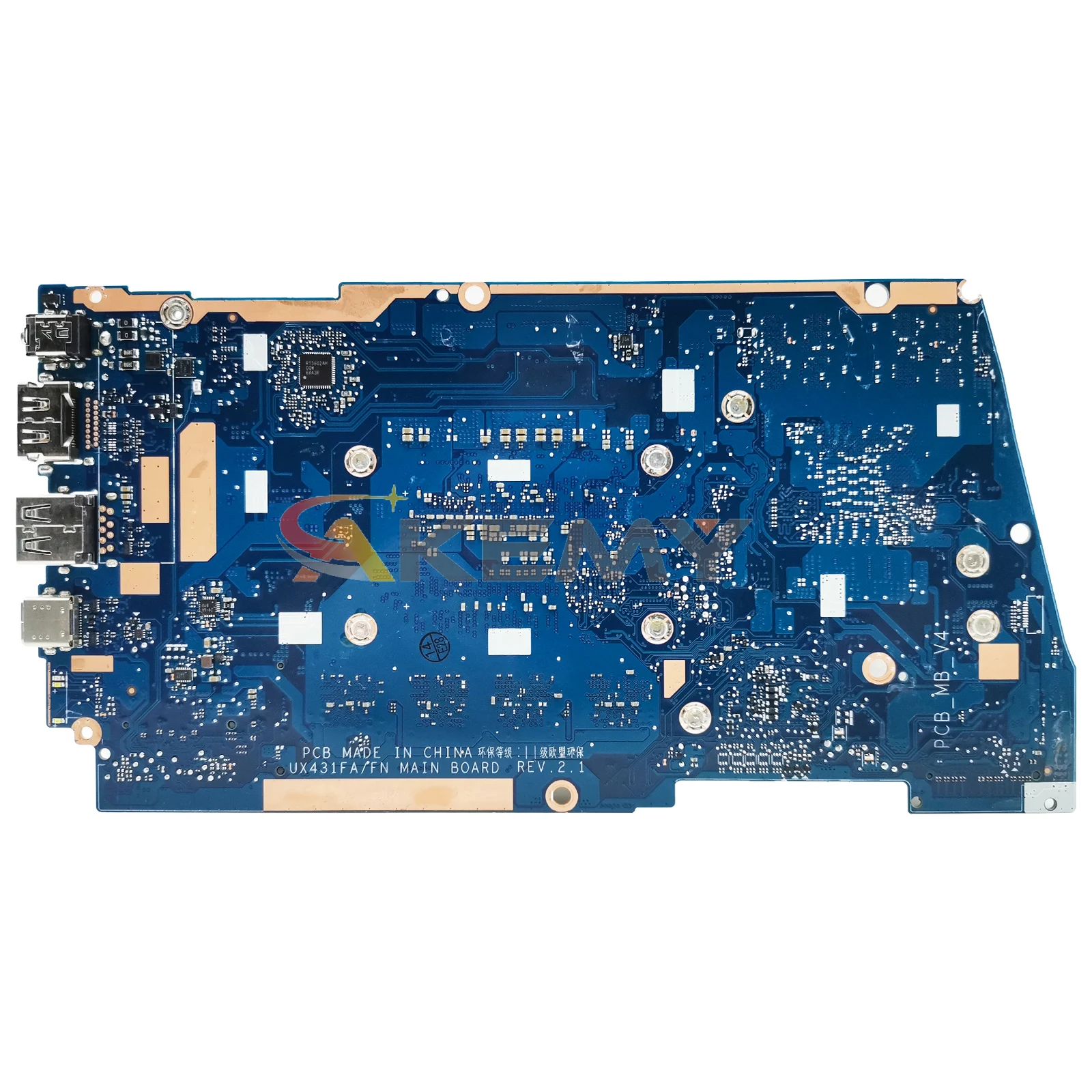 Imagem -05 - Placa-mãe para Laptop Asus Ux431fac Bx431f Rx431f Ux431f Ux431fn Ux431flc i3 i5 i7 8th 10th Gen 4g 8g 16gb-ram