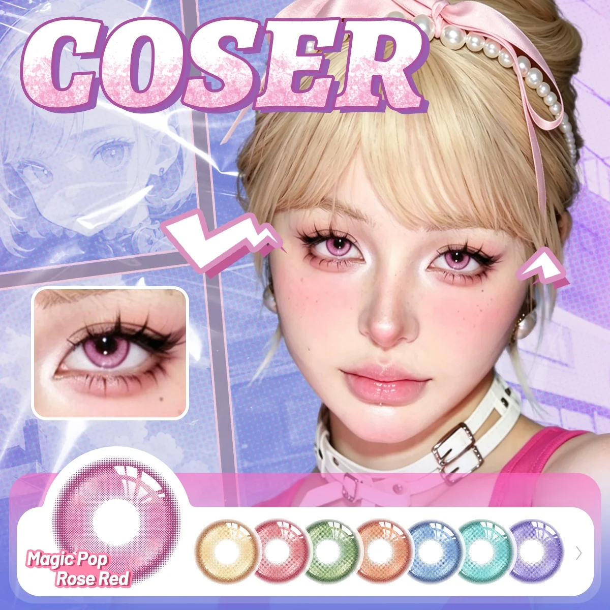 Visuashow Stardust Brown Gray Farbige Kontaktlinsen fur Cosplay 1 Paar Jahrlich Einweg Weich und Bequem fur Augen Make up Perfekt fur Anime Halloween Partys und Taglichen Gebrauch – Detail 1