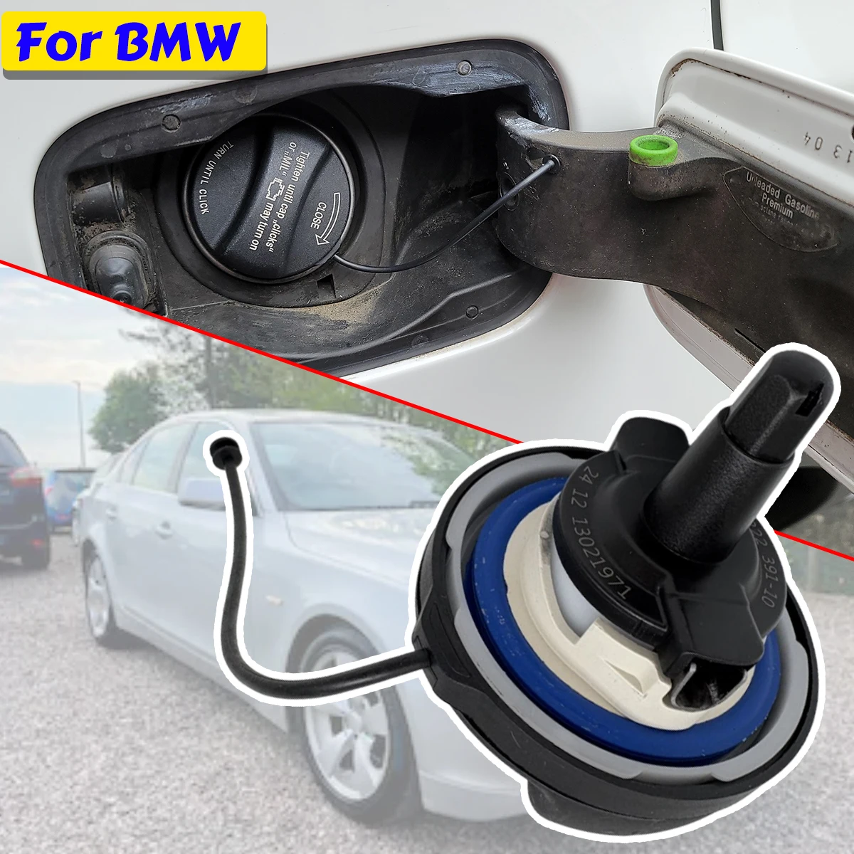 Fuel Tank Filler Cap Petrol Models Plug Cover for BMW 7' E65 E66 F01 F02 LCI F04 Hybrid Inner Accessories Issue Fix Tank Light