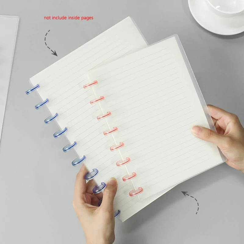 KW-triO 12pcs Loose-leaf Notebook Discbound Cover with Rings Discs Mushroom Hole Binding Ring Binder School Office Supplies