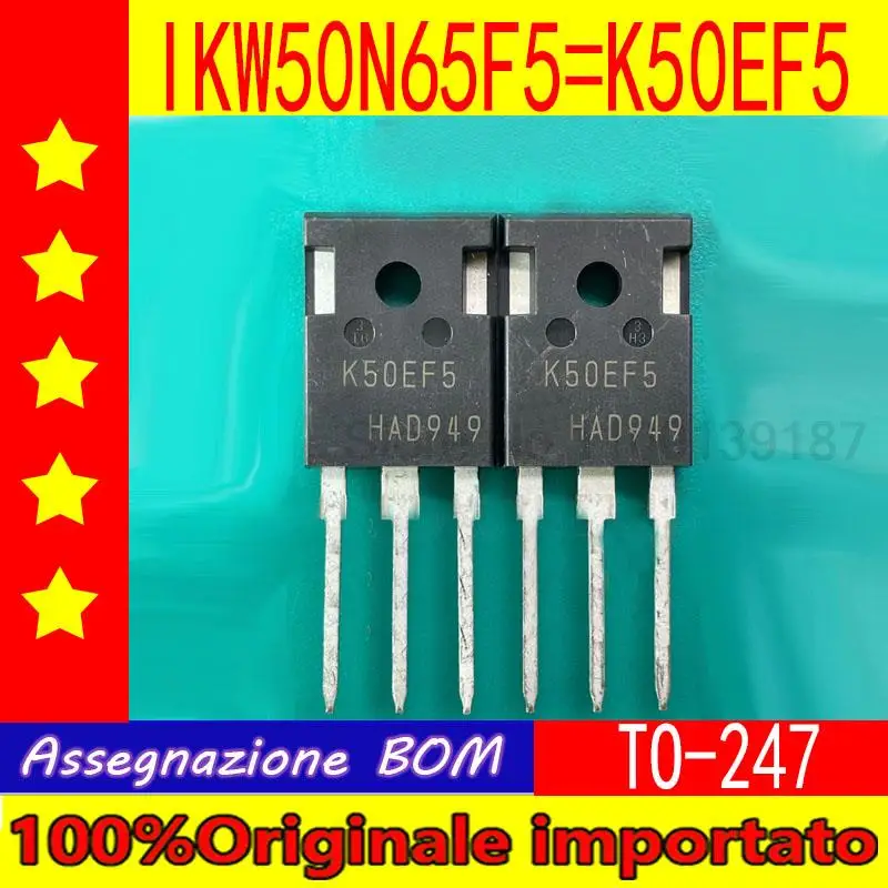 

10pcs/lot IKW50N65F5 K50EF5 TO-247 IGBT tubes, power field tubes 650V 50A