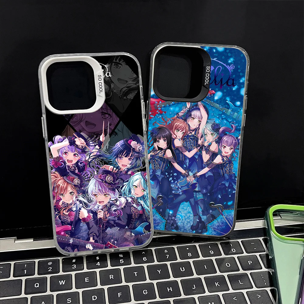 Band Roselia BanG Dream Phone Case For Samsung Galaxy S24 S23 S22 Plus Ultra FE A71 A55 A54 A53 Laser Cover