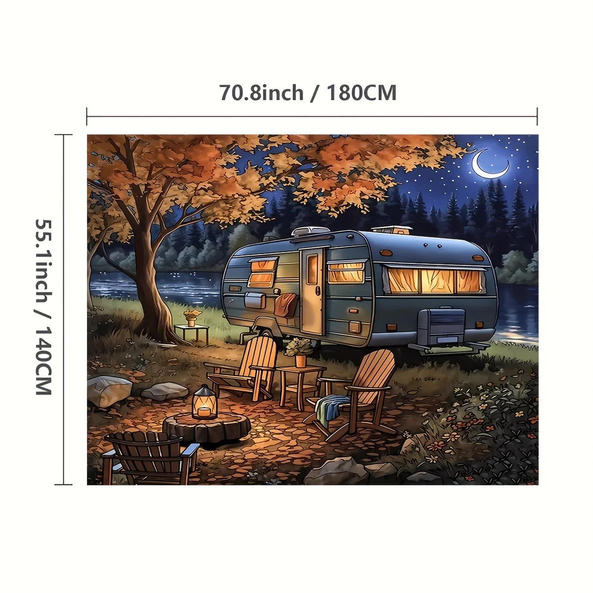 VIKAMA Camping-Style Motorhome Starry Sky Tablecloth Waterproof And Oil-Resistant Restaurant Picnic Atmosphere Essential