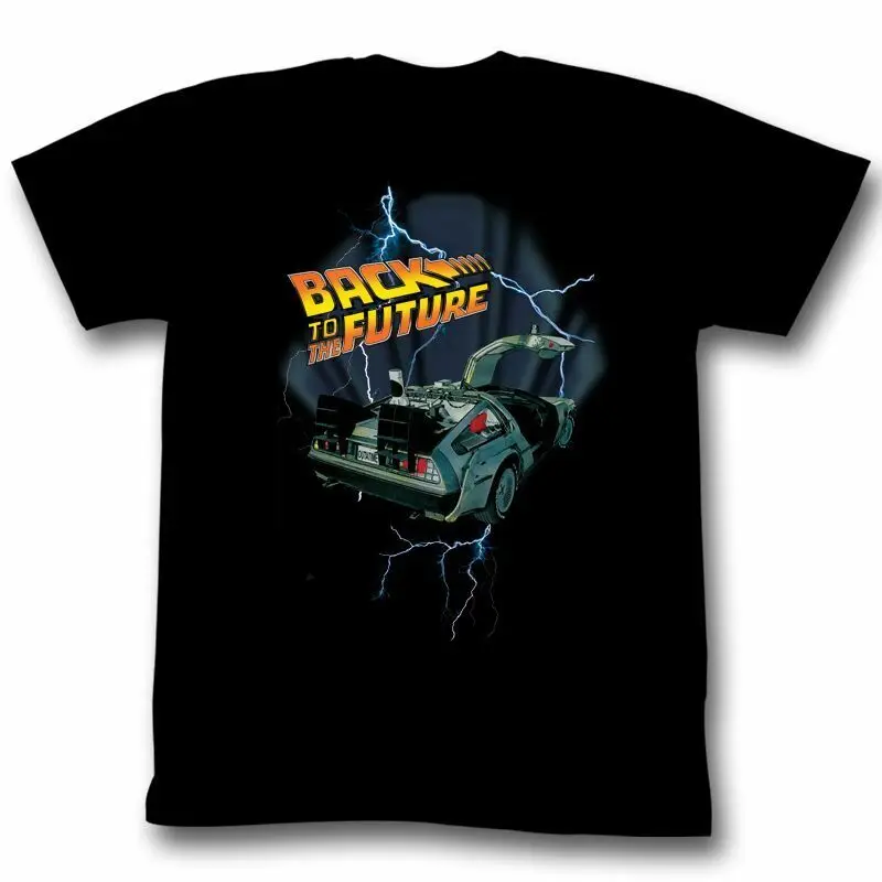 Back To The Future Lightning Car Adult T Shirt