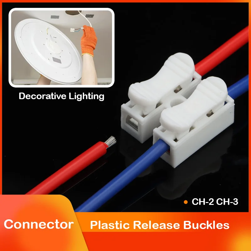CH-2/3 Flame Retardant Terminal Block 250V 10A Manganese Steel Reed Wide Temp Range -40°C~50°C/0.5-2.5mm² Wire Capacity 5~100P