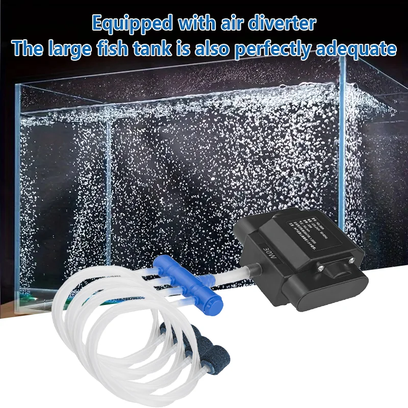 

Aquarium High Power Oxygen Pump Home Fish Tank Breeding Silent Air Pumps with Four-Hole Accessories Aquariums Oxygen Equipment