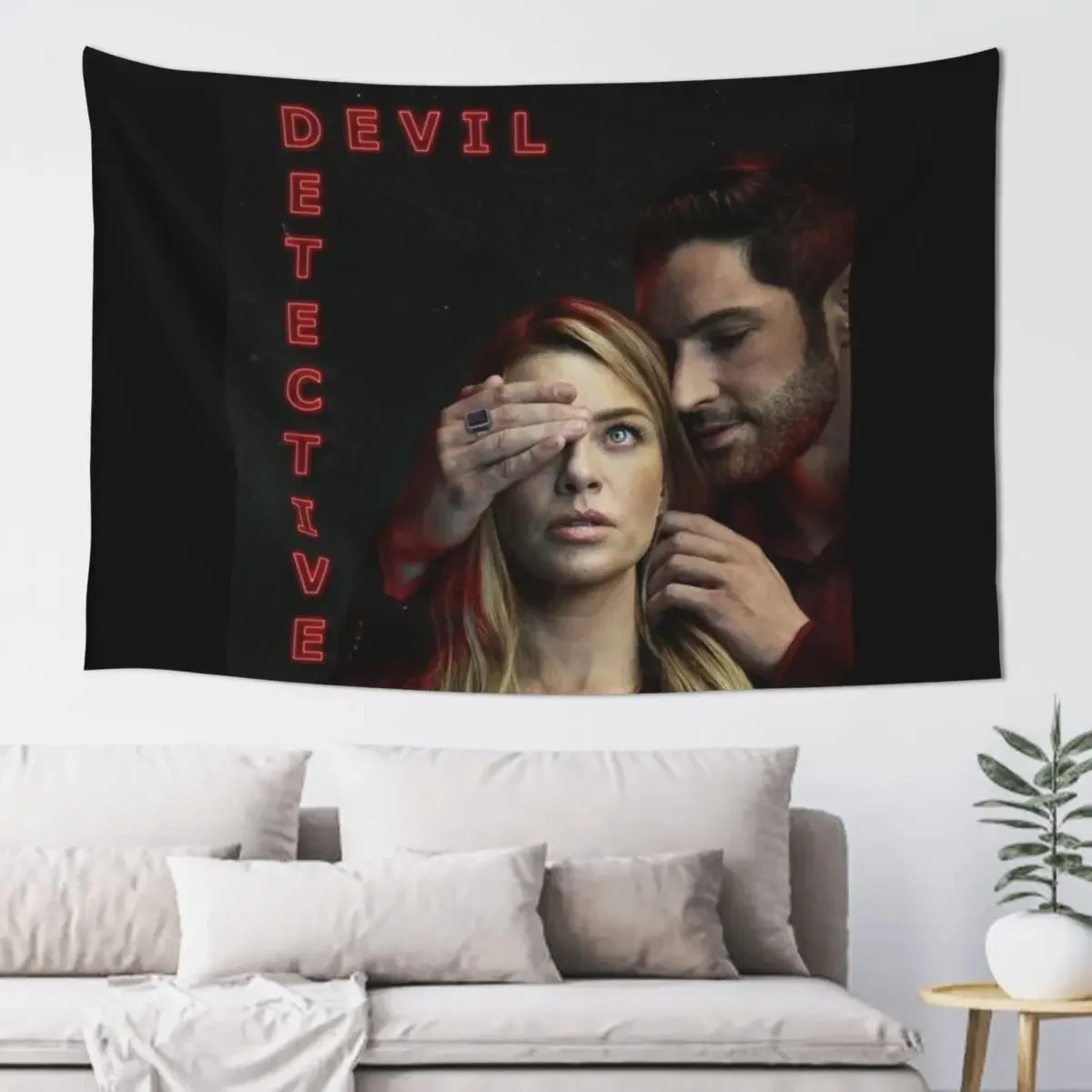 

Devil-Detective / Lucifer-Chloe Tapestry Room Design Cute Room Decor Decoration Pictures Room Wall Tapestry