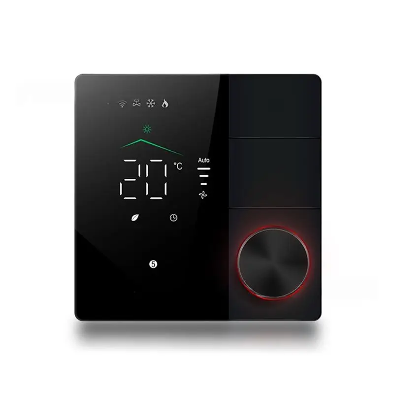 THIVN-Tuya Smart Thermostats For Air Conditioner With WIFI Remote Control Smart Knob Thermostat LED Temperature Control Switch B