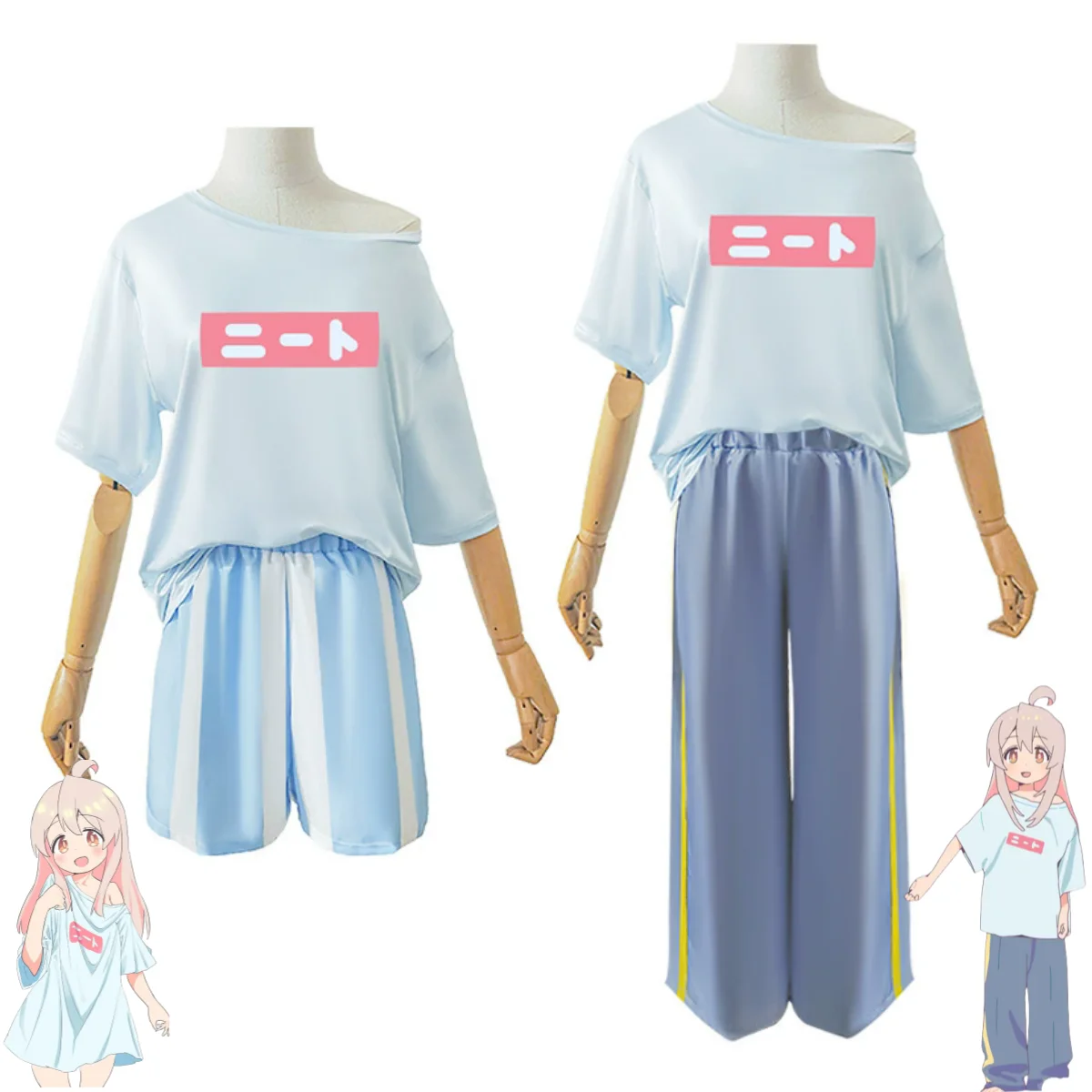 

Sexy Cute Daily Suit 2025 Anime Onimai: I'm Now Your Sister! Oyama Mahiro Cosplay Costume Wig T-shirt Pajamas Home Uniform Women