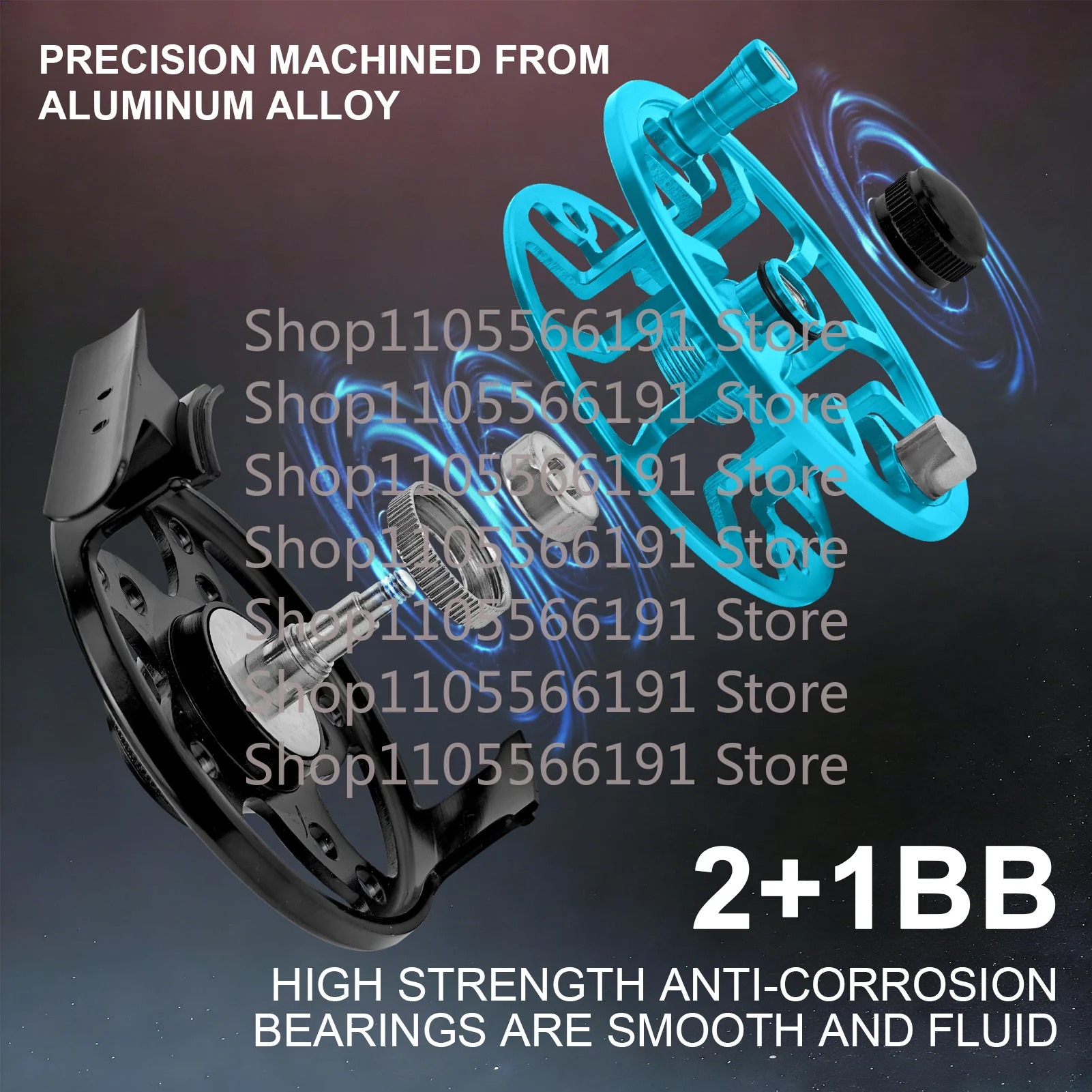 Full metal fish buckle wheel modified fish lock wheel live fish buckle Luya portable telescopic release type