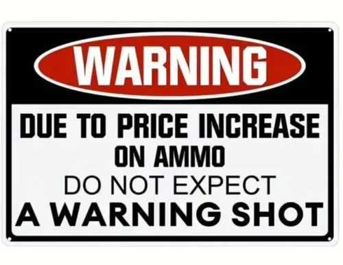 Do Not Expect A Warning Shot Novelty Metal Sign 12