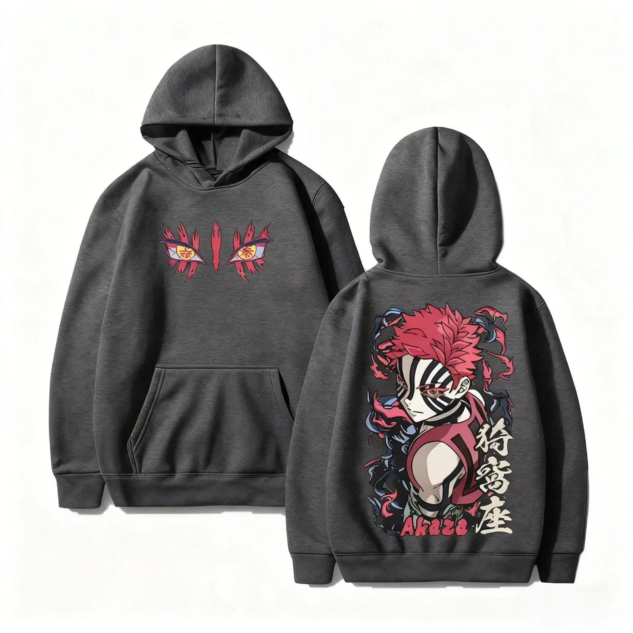Demon Slayer Akaza Hoodie Kimetsu No Yaiba Anime Sweatshirt Männer Frauen 2026 Winter Neue Pullover Casual Streetwear Cosplay Jacke