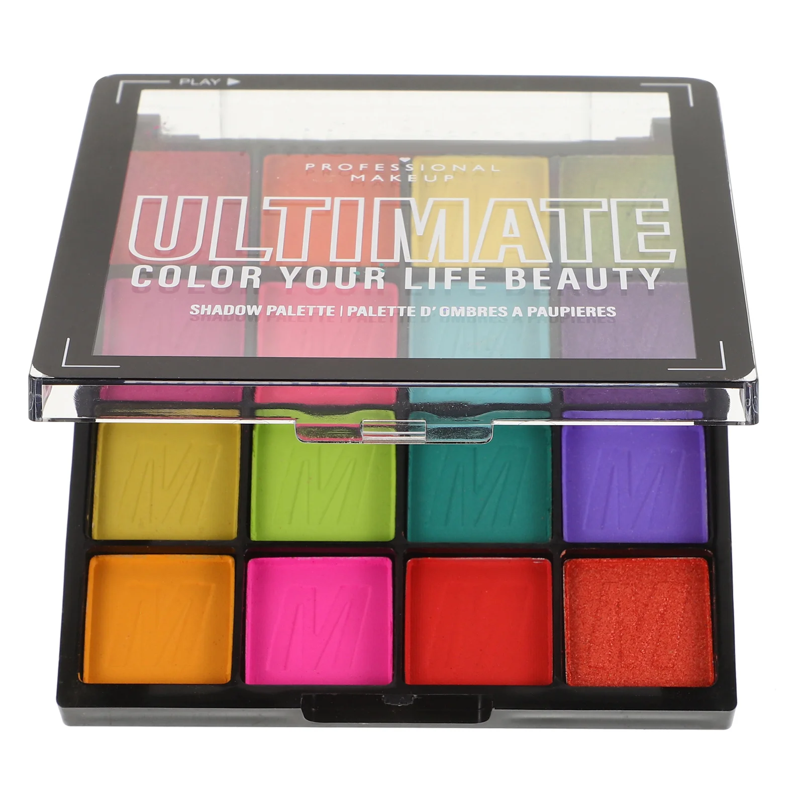 พาเลทอายแชโดว์ 16 สี เนื้อแมทท์และกลิตเตอร์ กันน้ำ ติดทนนาน สีสันสดใส ขนาดพกพา เหมาะสำหรับงานเทศกาล ฮาโลวีน แต่งหน้าบนเวที